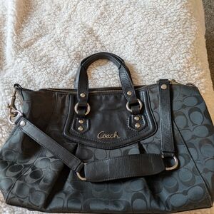 Coach Black Signature Tote Bag